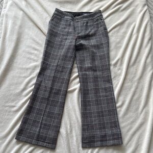 Mexx Women’s Charcoal Checkered Plaid Pants-size 0